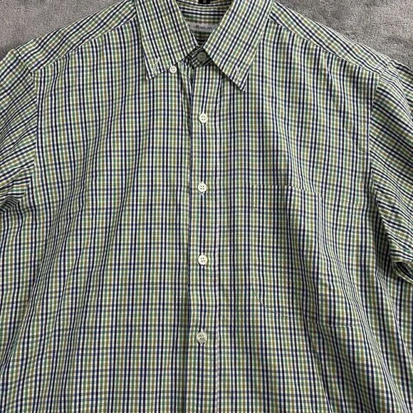 BERGDORF GOODMAN Shirt Mens Small Plaid Long Sleeve Button Up Casual Preppy - Picture 5 of 10